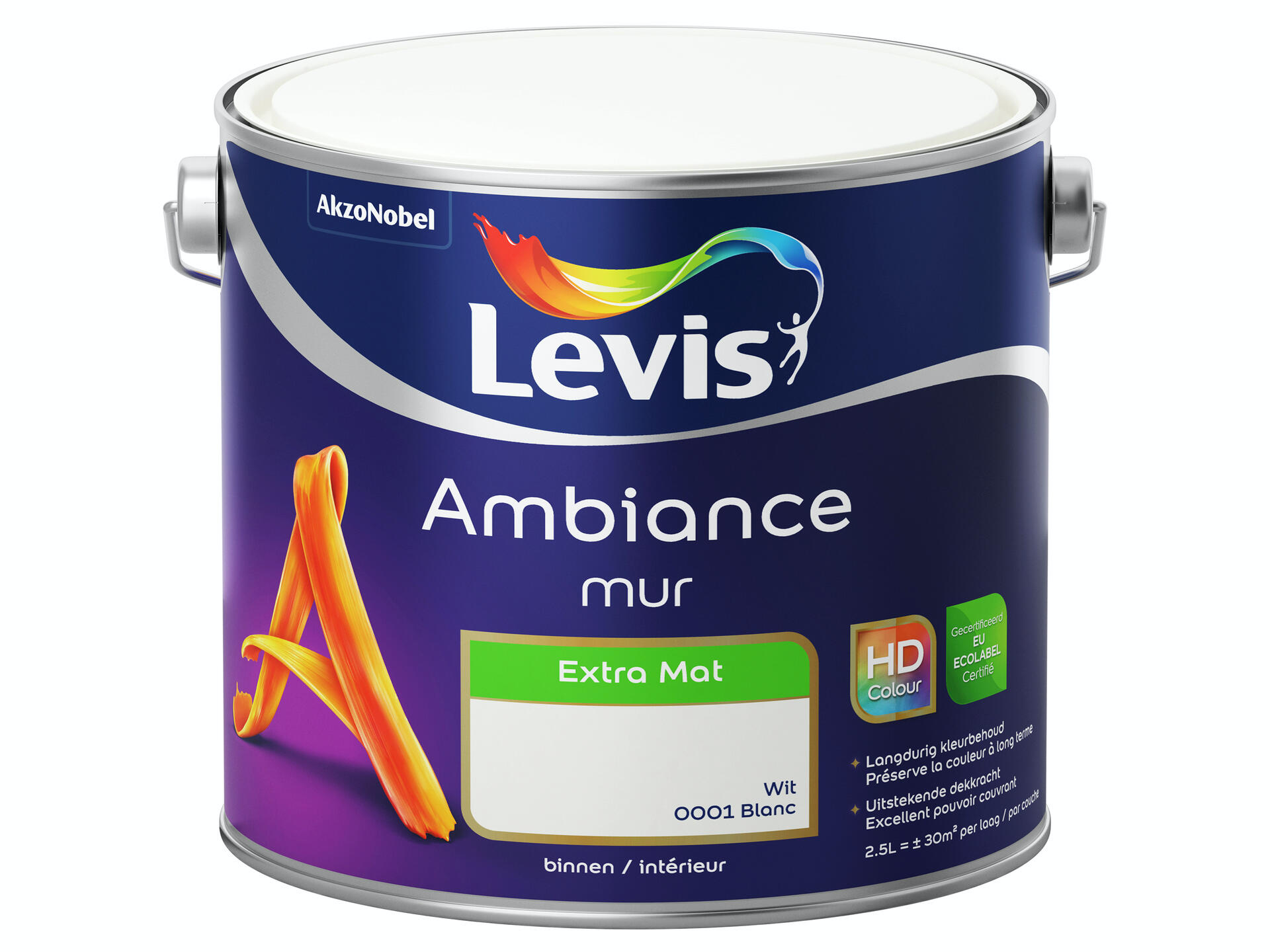 Levis Ambiance muurverf extra mat 2,5l wit