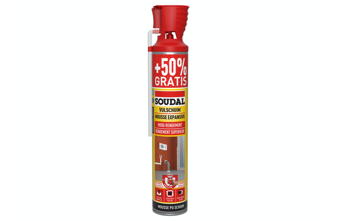 Soudal PU-schuim 500ml + 250ml gratis
