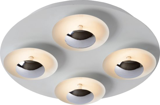 Lucide AMINE - Plafonnière - Ø 36 cm - LED Dimb. - 4x5W 3000K - Wit