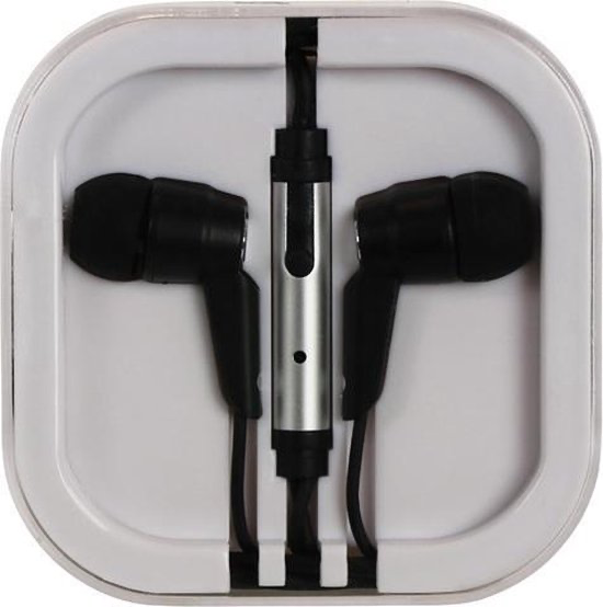 Be Connected Oordopjes Met Microfoon Aux 3,5 Mm Zwart