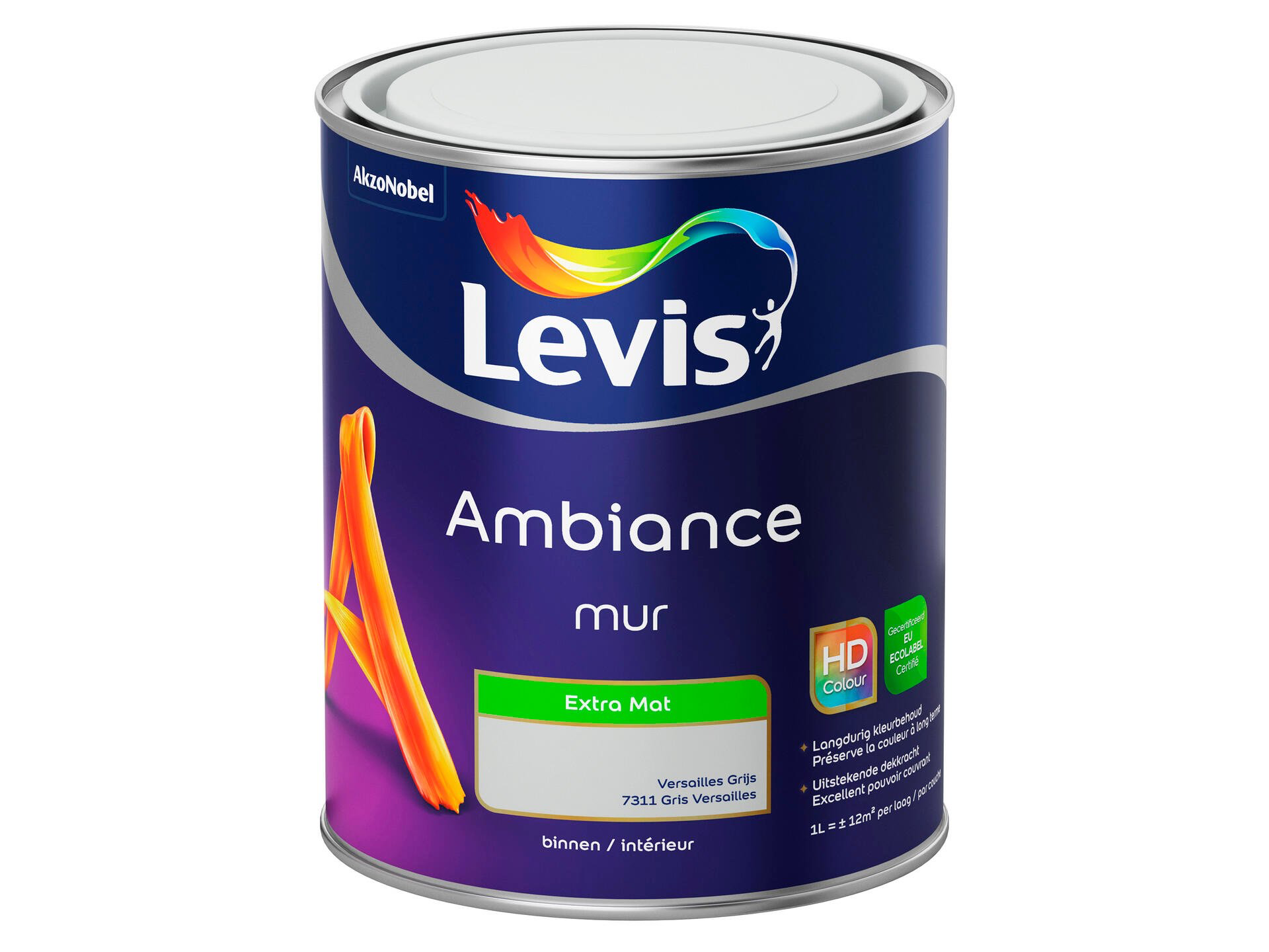 Levis Ambiance muurverf extra mat 1l Versailles grijs