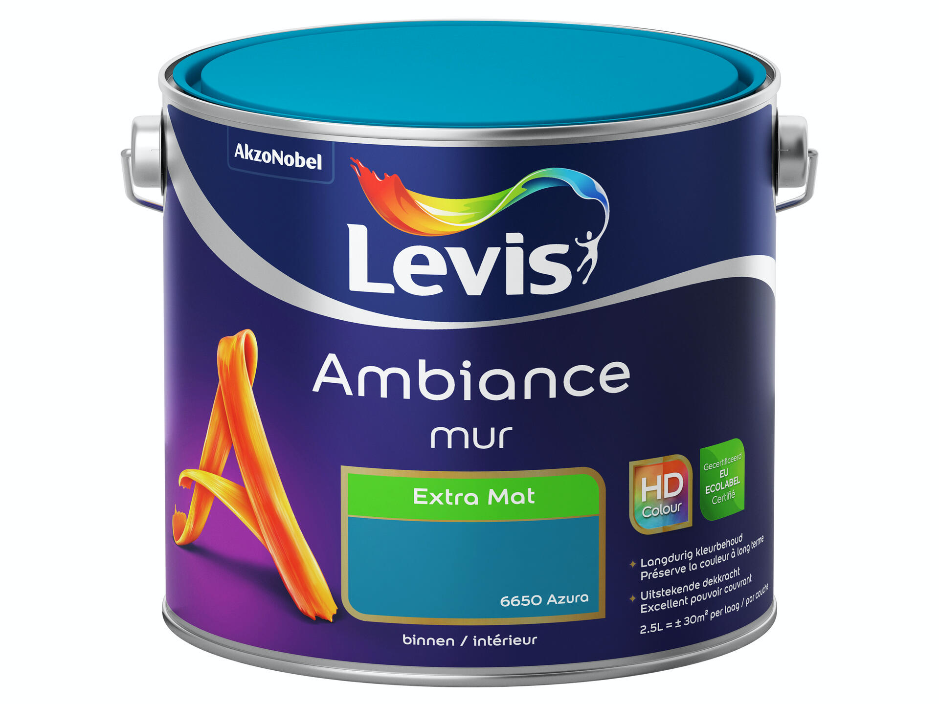 Levis Ambiance muurverf extra mat 2,5l azura