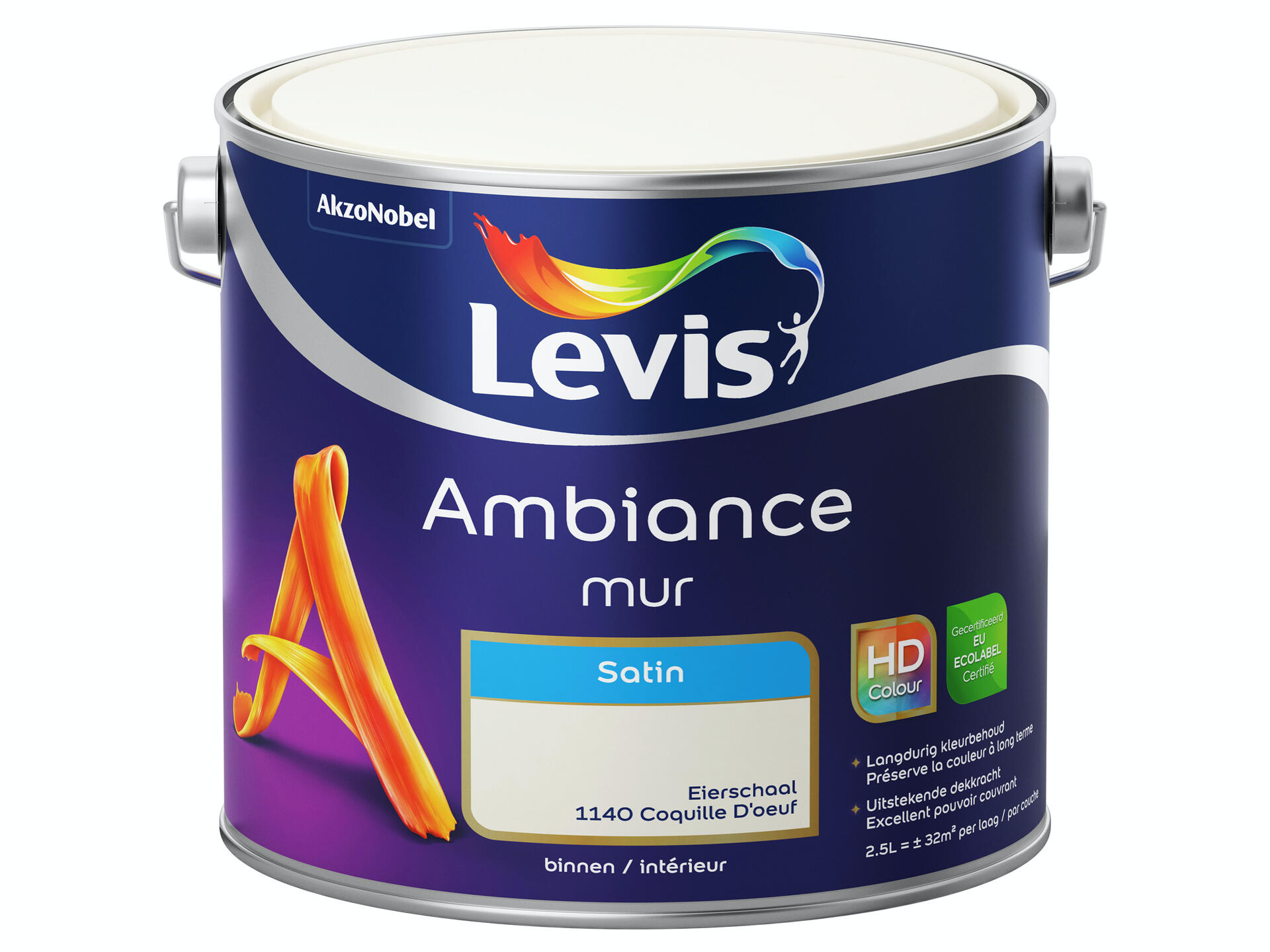 Levis Ambiance muurverf zijdeglans 2,5l eierschaal