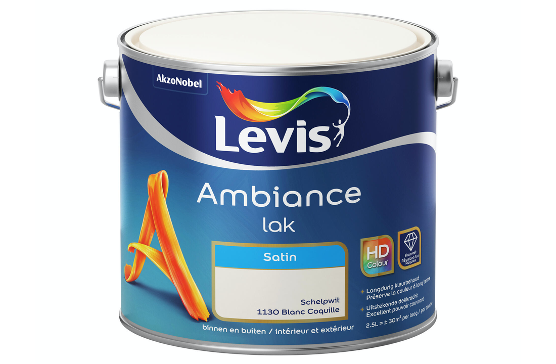 Levis Ambiance lak zijdeglans 2,5l schelpwit