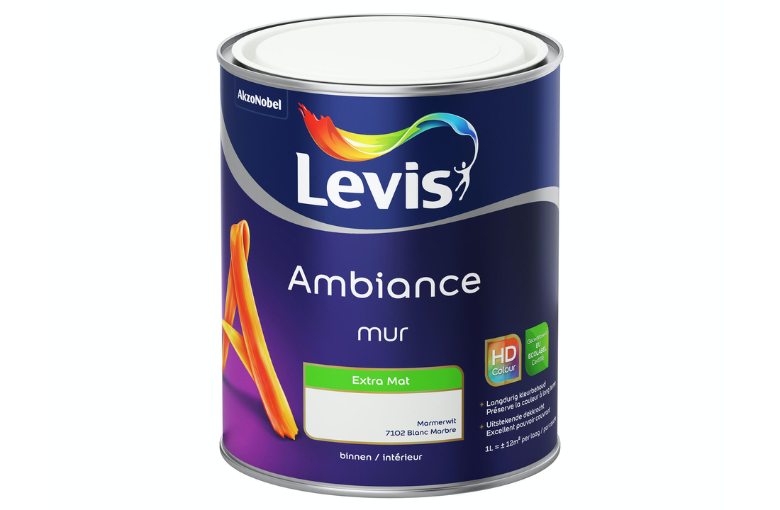 Levis Ambiance muurverf extra mat 1l marmerwit
