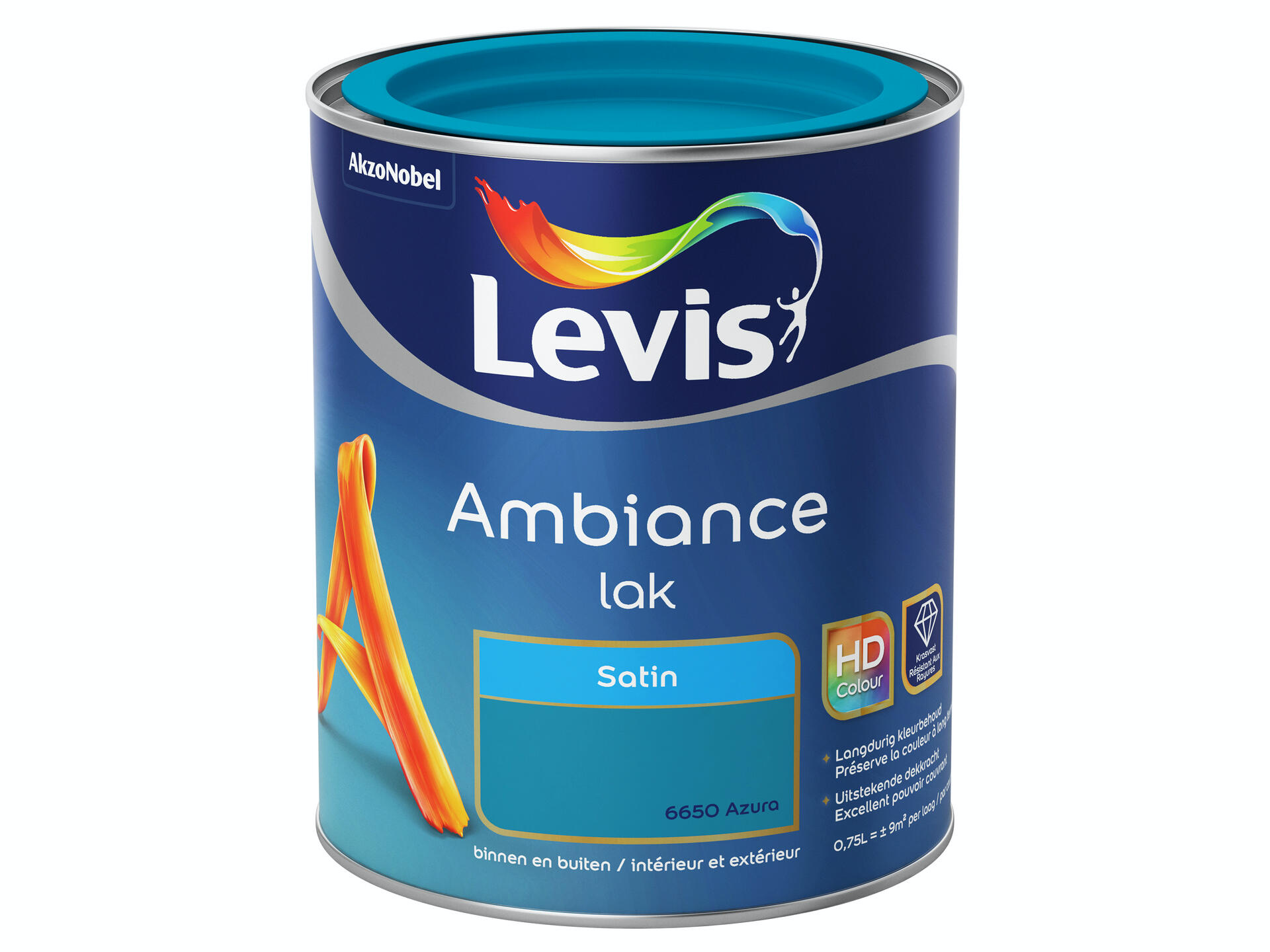 Levis Ambiance lak zijdeglans 0,75l azura
