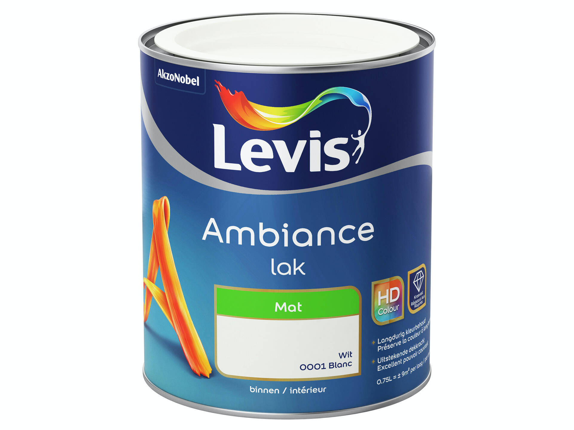 Levis Ambiance lak mat 0,75l wit