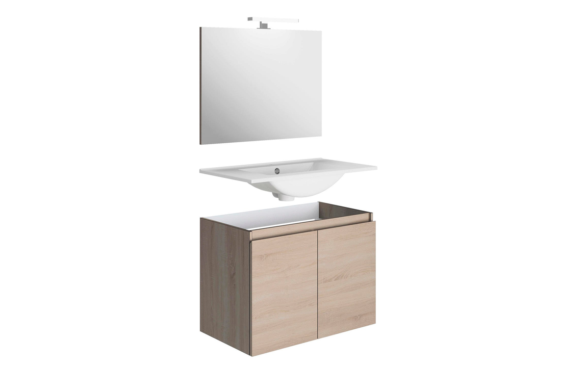 Allibert Bazil badkamermeubel 80cm 2 deuren eik