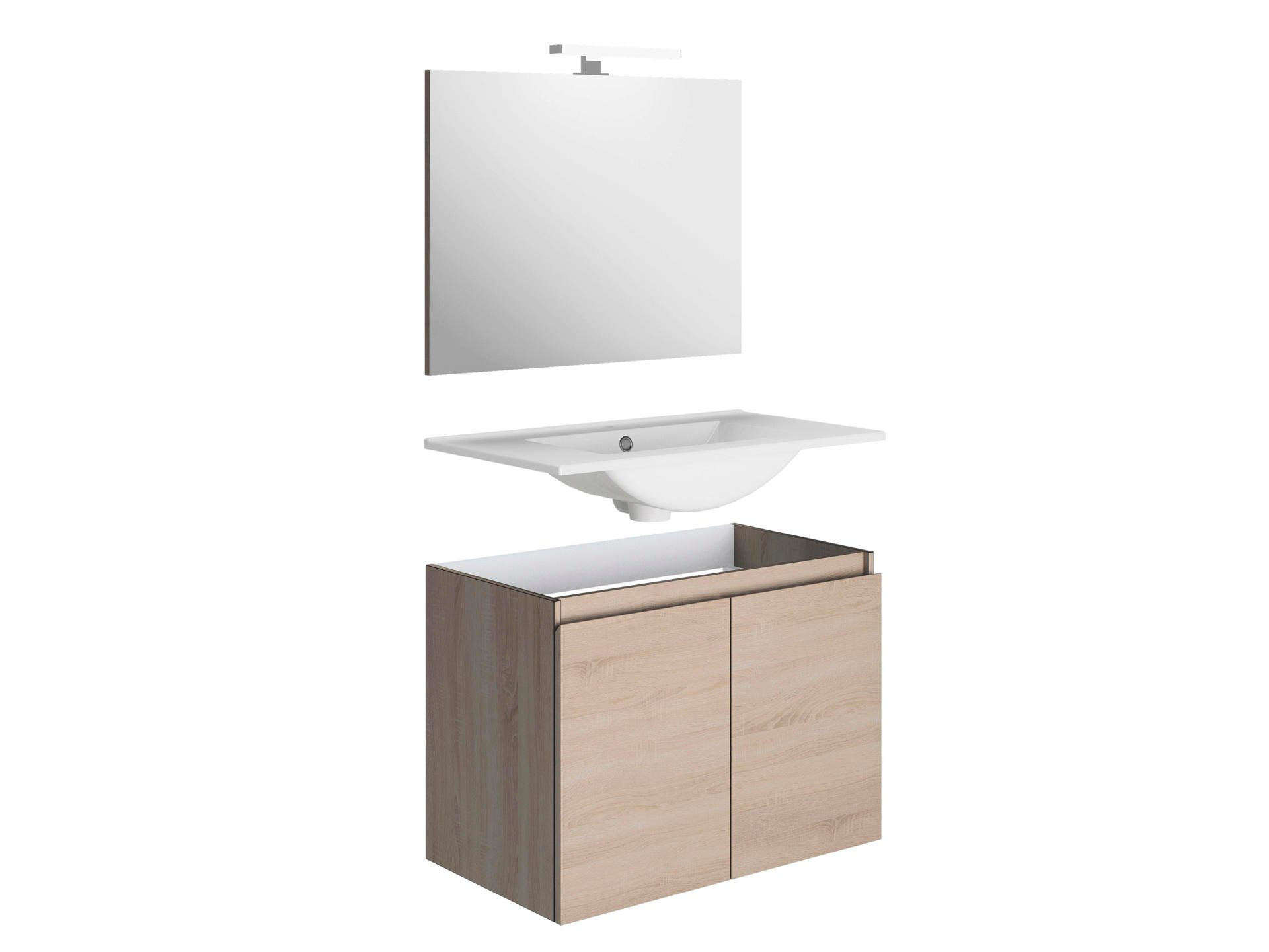Allibert Bazil badkamermeubel 80cm 2 deuren eik