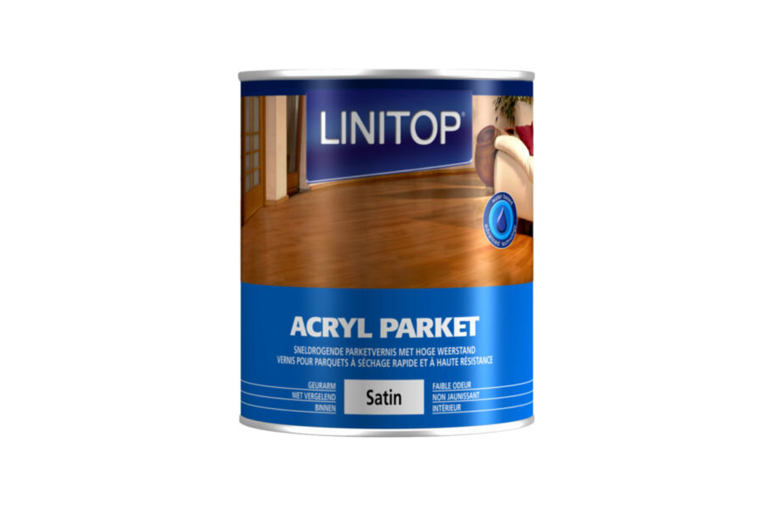 Linitop parketvernis acryl zijdeglans 0,75l kleurloos