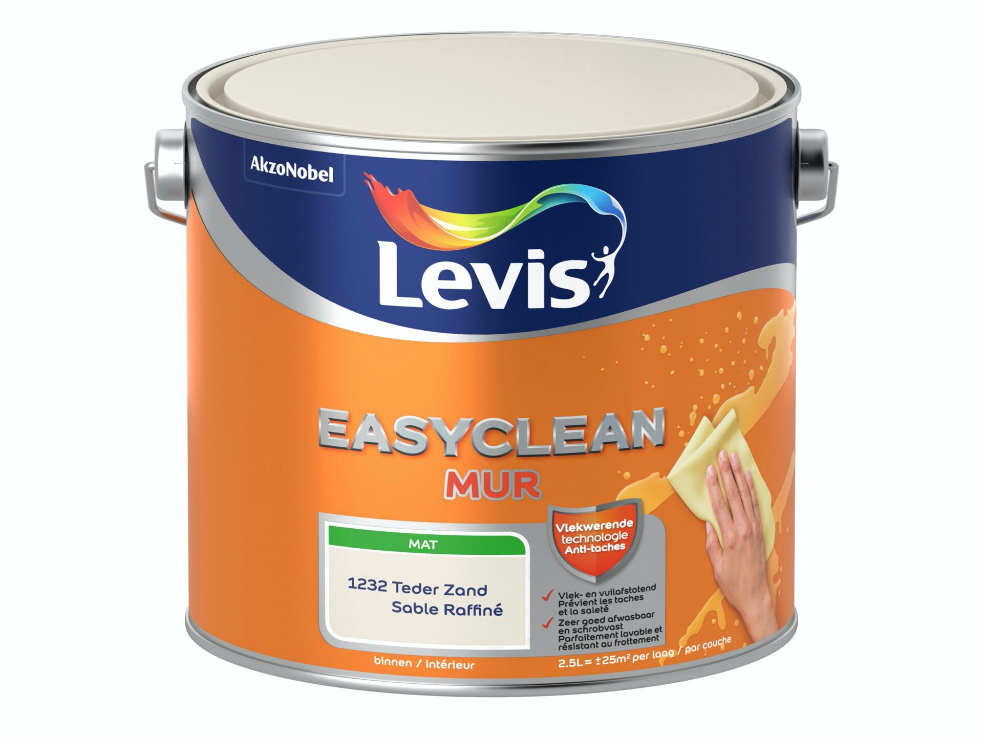 Levis EasyClean muurverf mat 2,5l teder zand