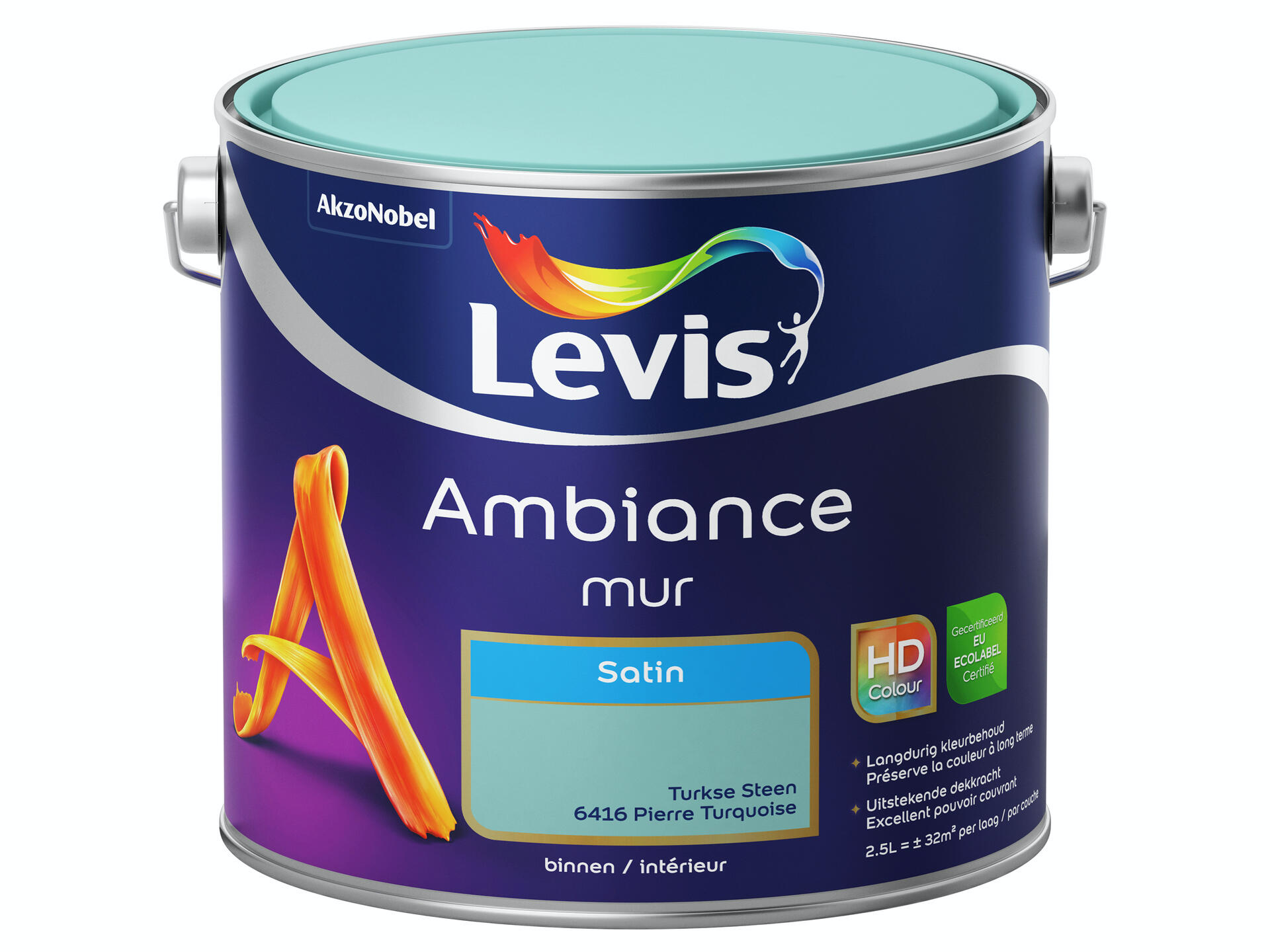 Levis Ambiance muurverf zijdeglans 2,5l Turkse steen