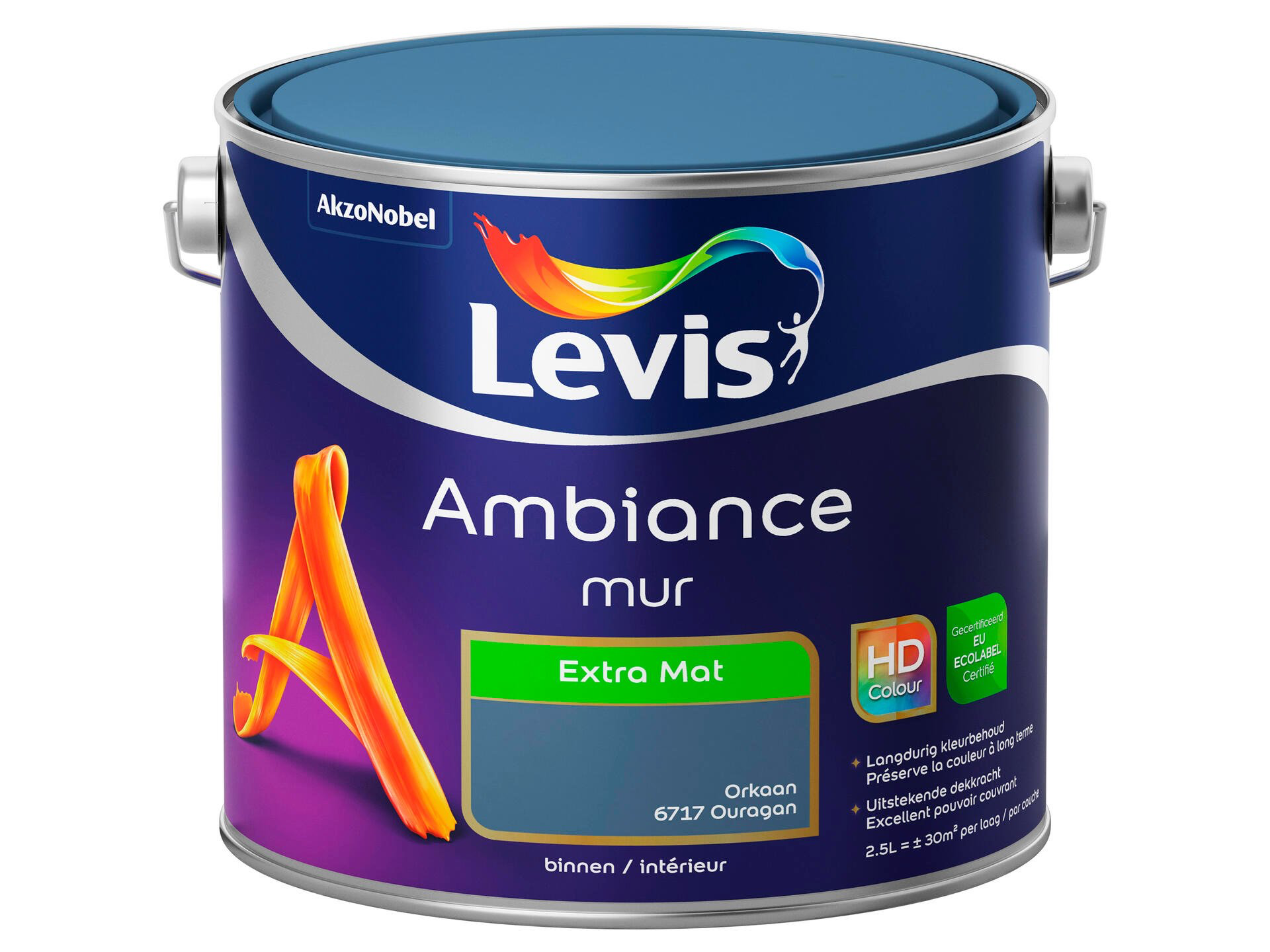 Levis Ambiance muurverf extra mat 2,5l orkaan