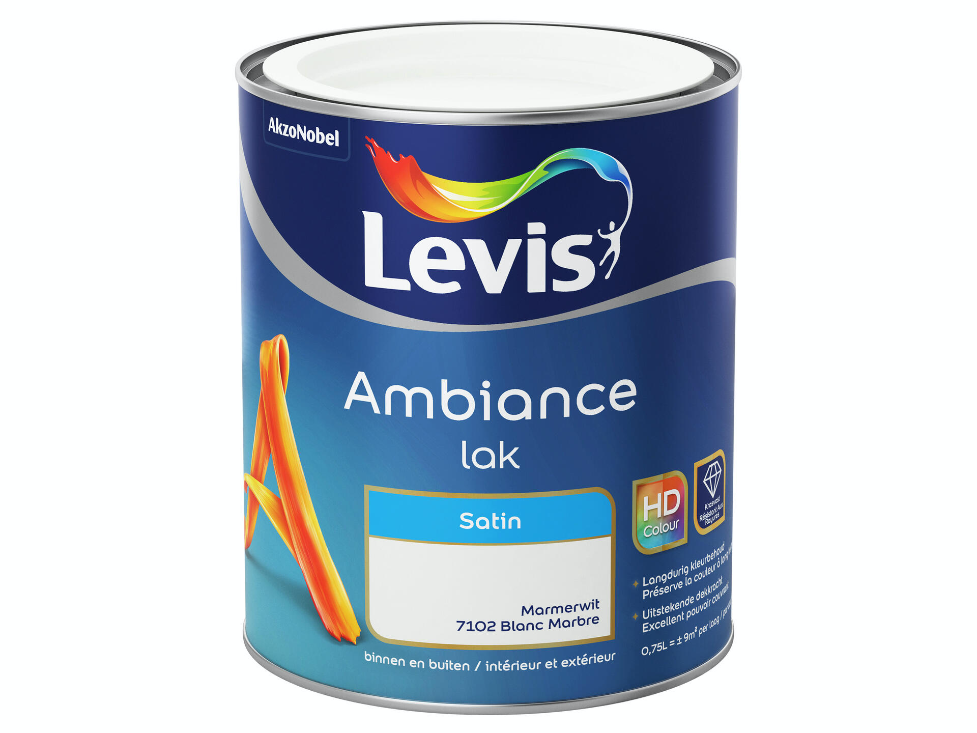 Levis Ambiance lak zijdeglans 0,75l marmerwit