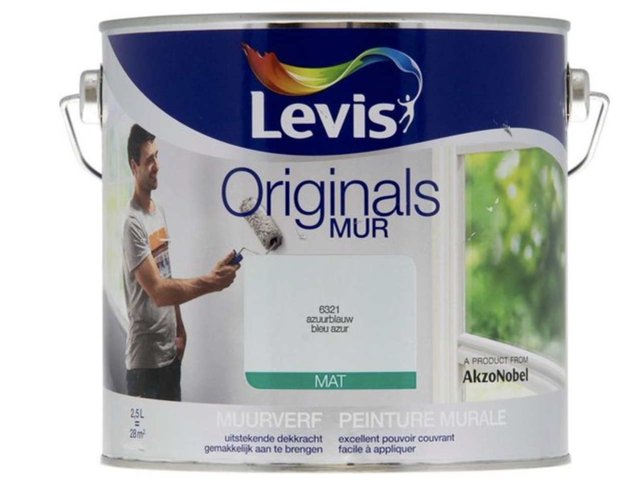 Levis Originals Muurverf Mat 2,5L Azuurblauw