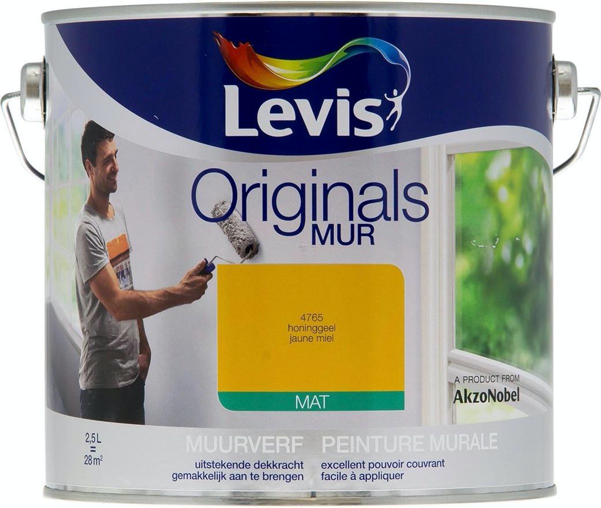 Levis Originals Muurverf mat 2,5l honinggeel