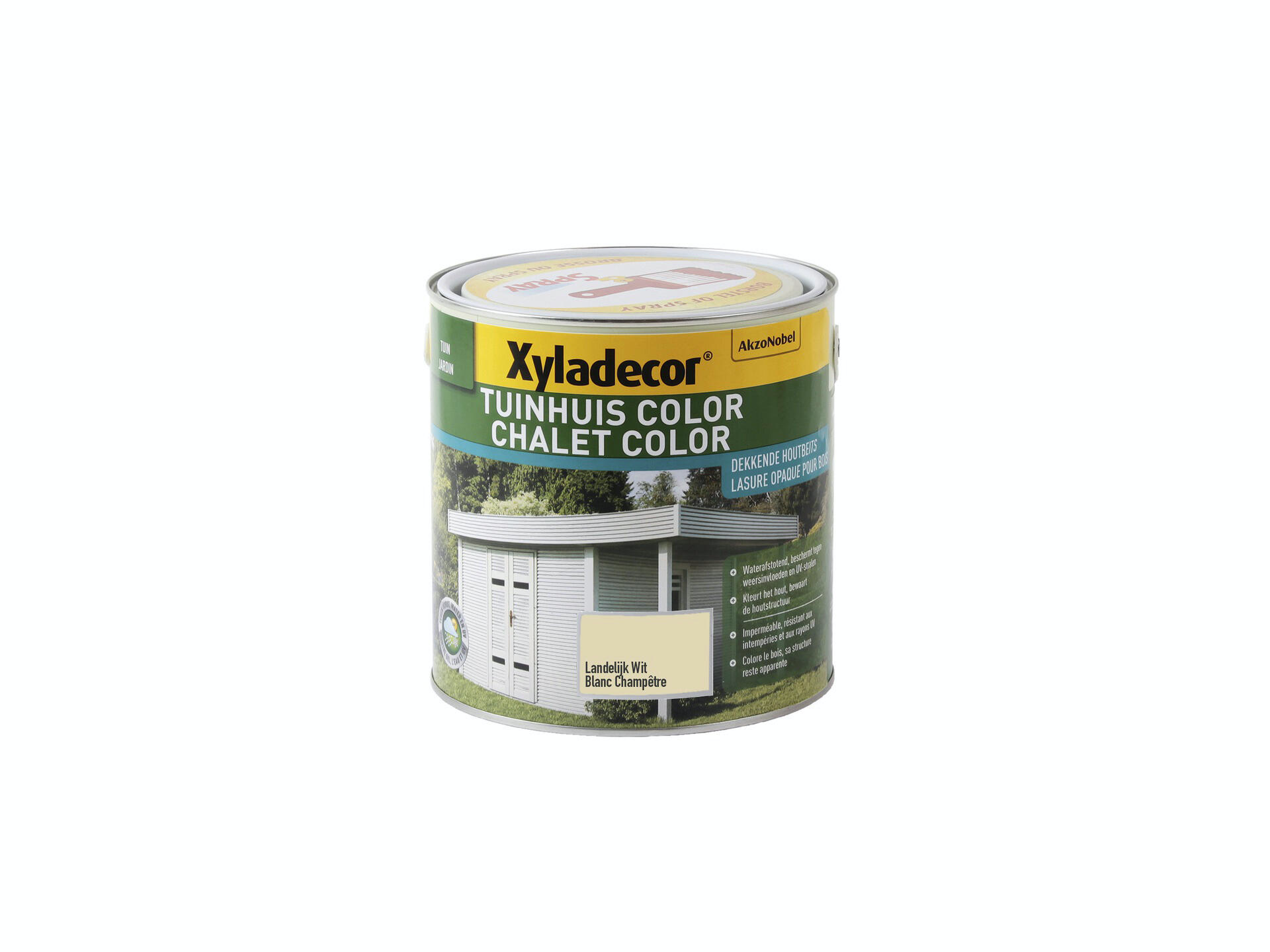 Xyladecor Color houtbeits tuinhuis 2,5l landelijk wit