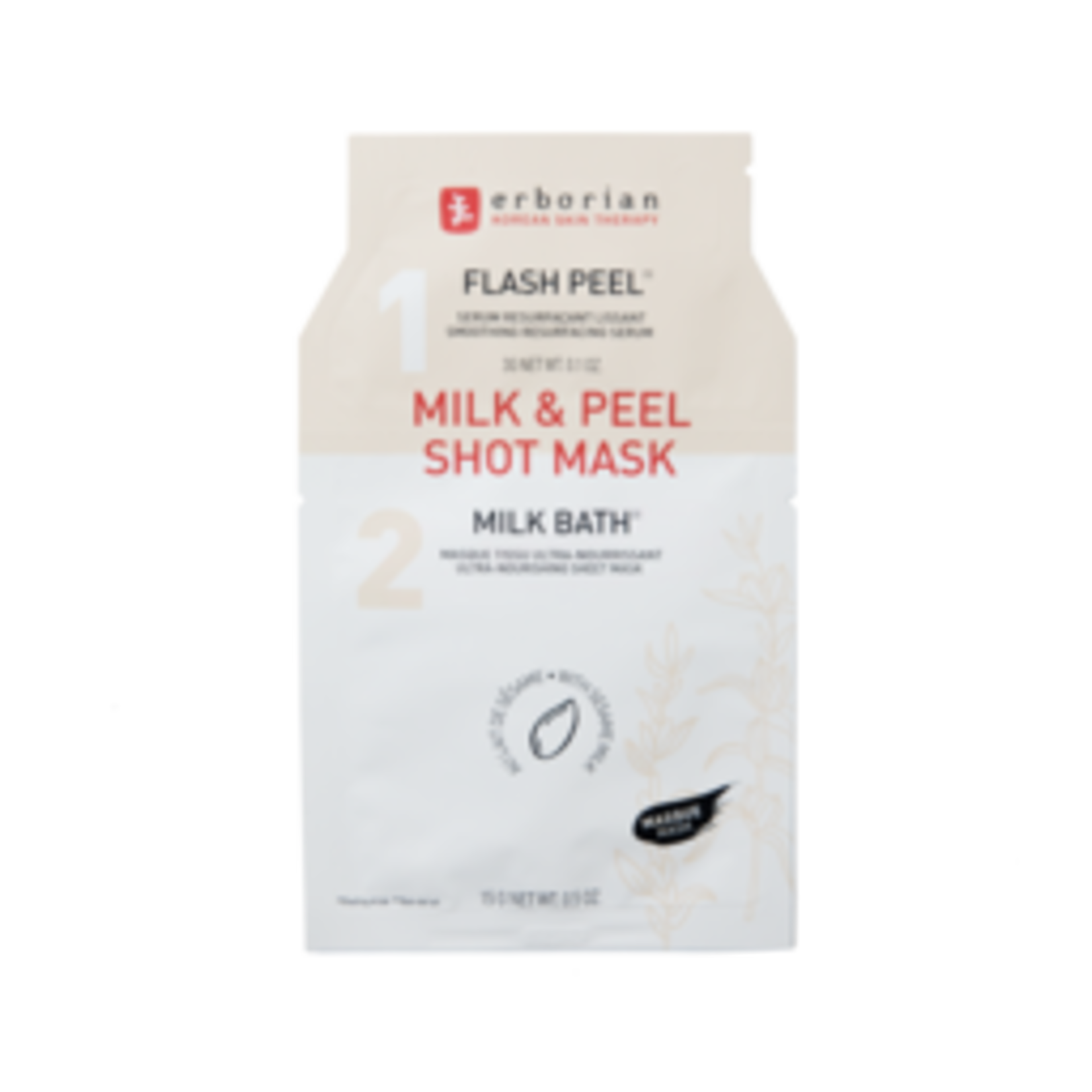 ERBORIAN ERBORIAN - MILK AND PEEL SHOT MASK - 18 G