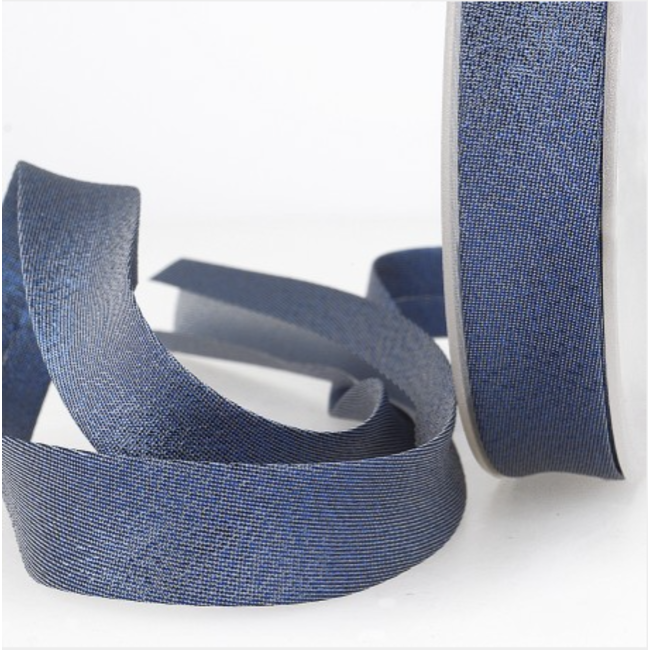 Biais - lurex blauw