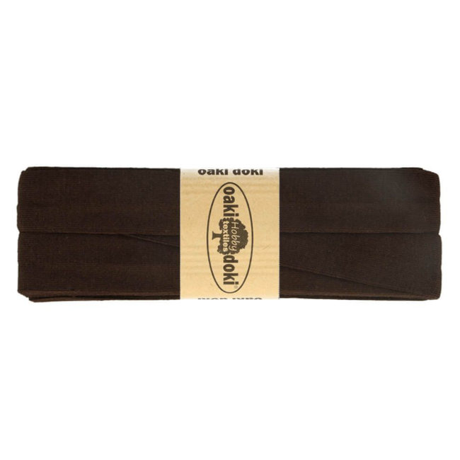 Biais rekbaar - donker bruin 501