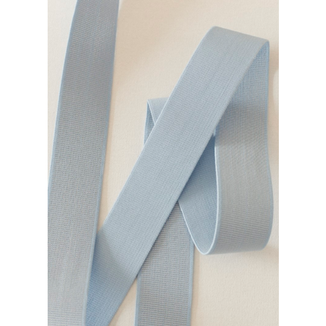 Elastiek 40 mm - lurex lichtblauw