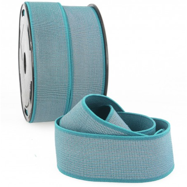 Elastiek 40 mm - lurex petrol
