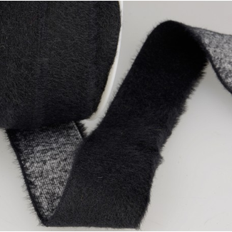 Elastiek 45 mm - fluffy zwart