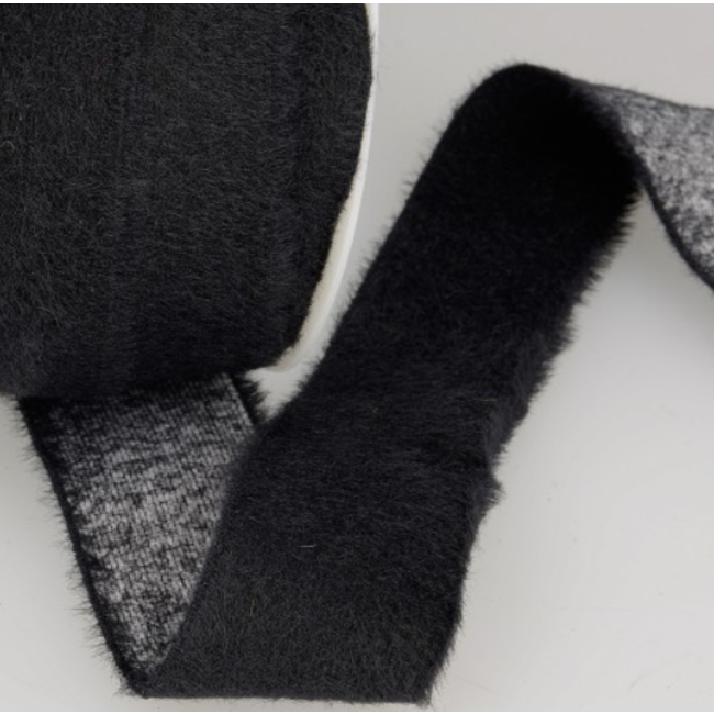 Elastiek 45 mm - fluffy zwart