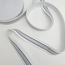 Elastiek 40 mm -  lurex wit/zilver