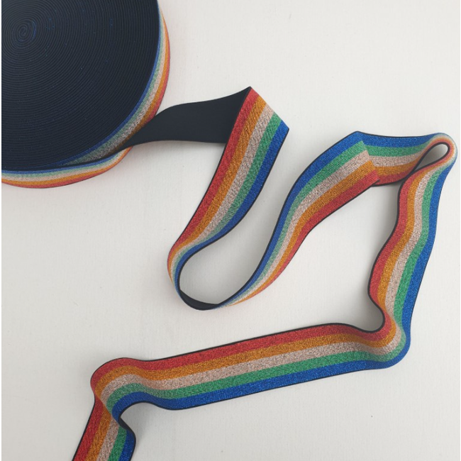 Elastiek 40 mm -  rainbow