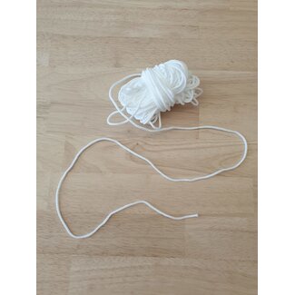 Zachte mondmaskerelastiek - wit