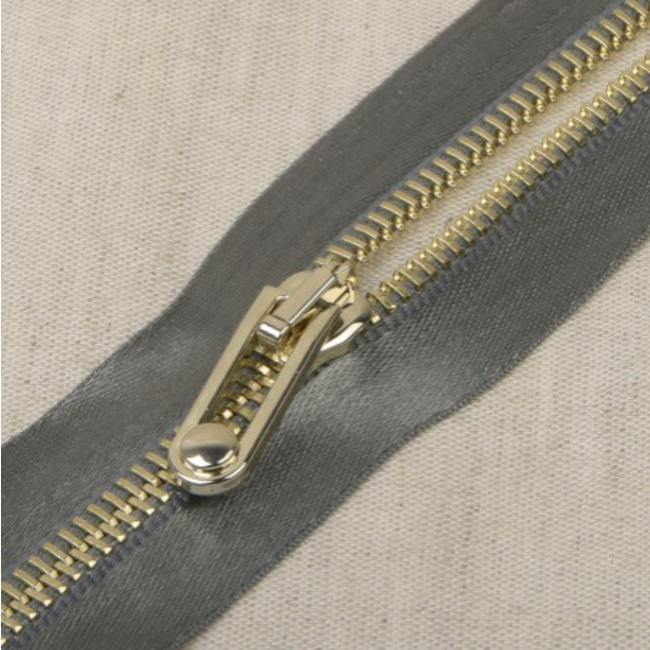 Satijnrits antraciet - goud