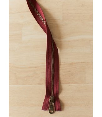 YKK Metaalrits bordo - brons