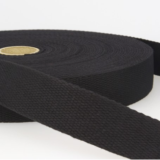 Tassenband 32 mm - zwart