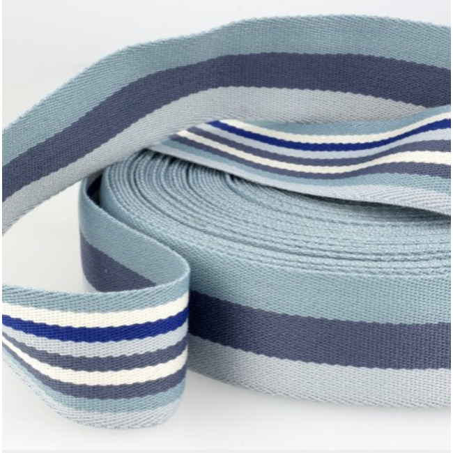Tassenband doubleface - blauw