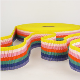 Tassenband lijnen - regenboog