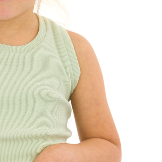 SYAS17 French terry - mistgroen (thin grid)