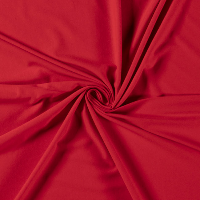 Katoentricot - rood