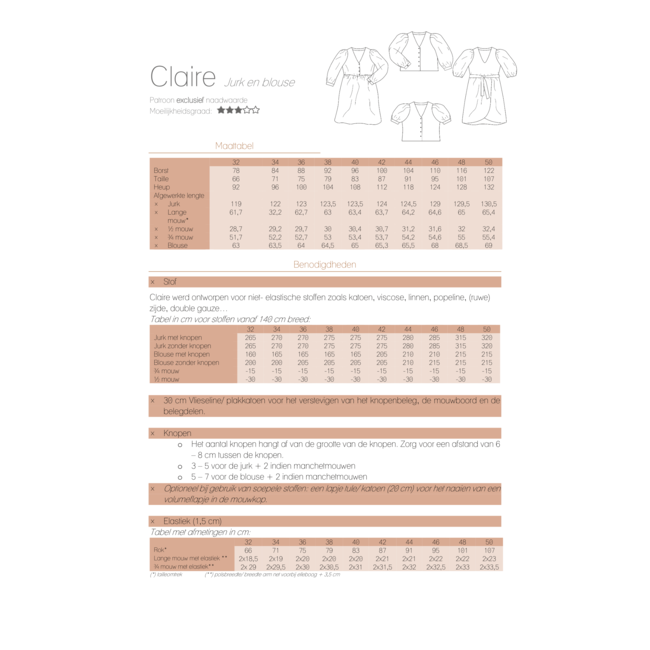 Iris May - Claire (32-50) digitale handleiding