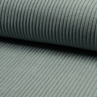 Heavy rib boordstof - dusty mint