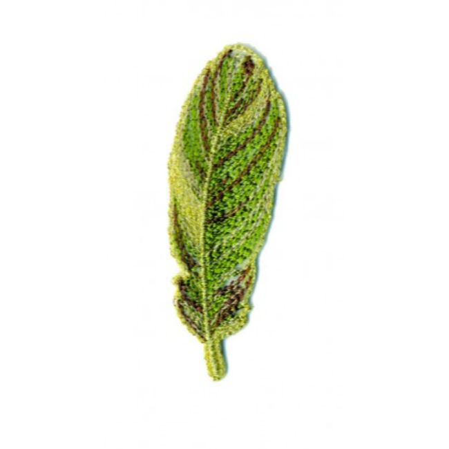 Strijkapplicatie - golden feather kaki