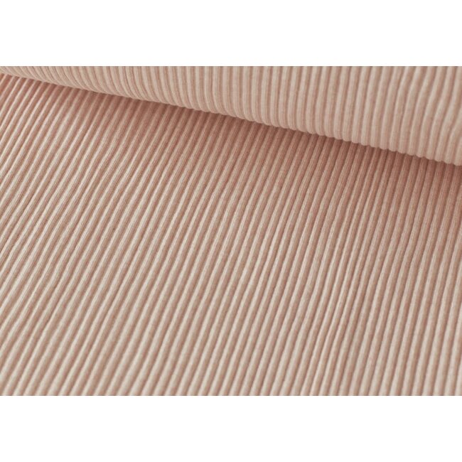 Heavy rib boordstof - cherry pearl