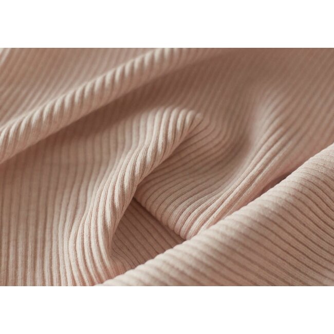 Heavy rib boordstof - cherry pearl