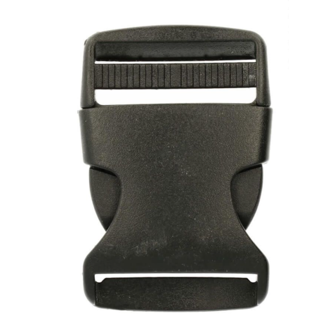 Klikgesp nylon zwart 40 mm