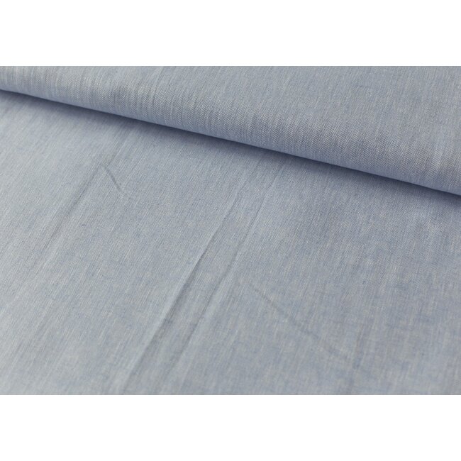 Linnen visgraat - pastel blauw