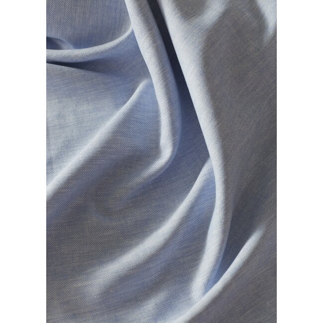 Linnen visgraat - pastel blauw