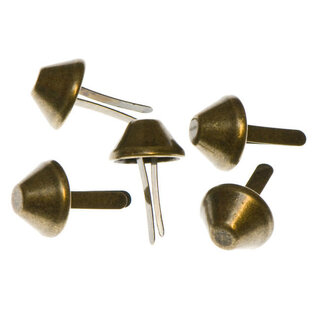 Tasvoetjes kegel brons  - 15mm (4st)