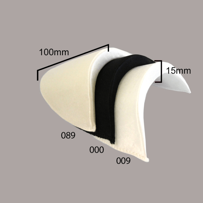 Schoudervulling satijn 15mm - wit 009