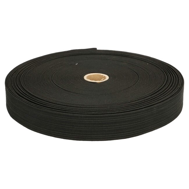 Zachte elastiek 30 mm - zwart