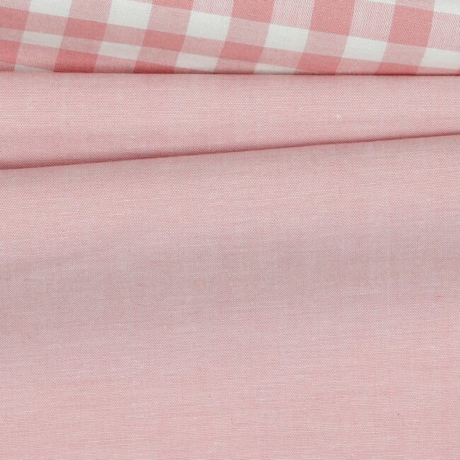 Melange katoen - old rose